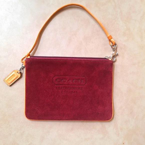 NWOT COACH Suede Wristlet - Picture 1 of 7